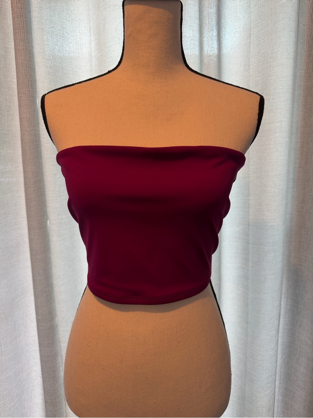 Express Strapless Tube Crop Top - Fuchsia